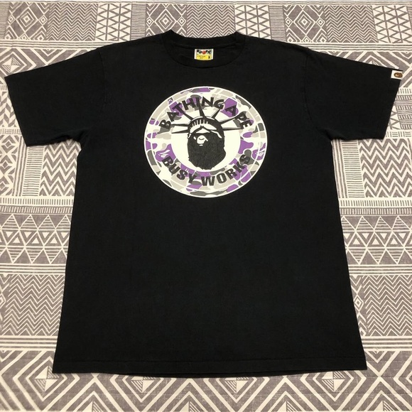 A Bathing Ape Bape New York Tee Shirt Size Medium - Picture 1 of 9